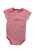 A Red Short Sleeve Bodysuits from Petit Bateau in size 6-12M for girl. (Back View)