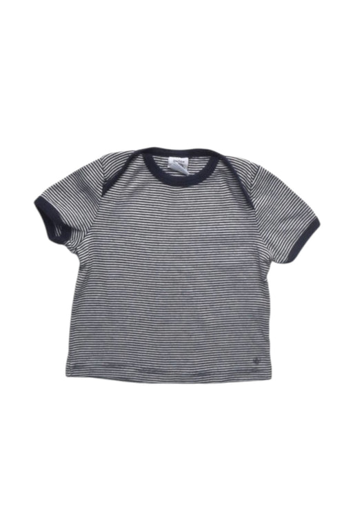 A Navy Short Sleeve T Shirts from Petit Bateau in size 6-12M for boy. (Front View)