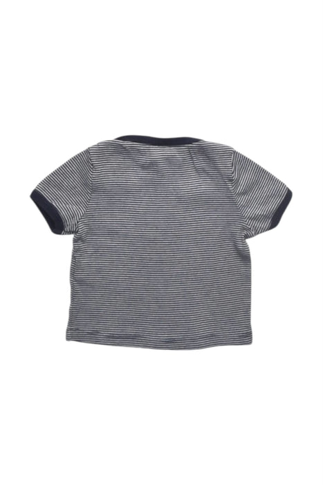 A Navy Short Sleeve T Shirts from Petit Bateau in size 6-12M for boy. (Back View)