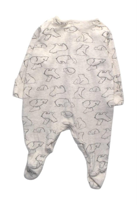 A White Onesies from Mothercare in size 0-3M for boy. (Back View)