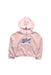 A Pink Hooded Sweatshirts from Tommy Hilfiger in size 4T for girl. (Front View)