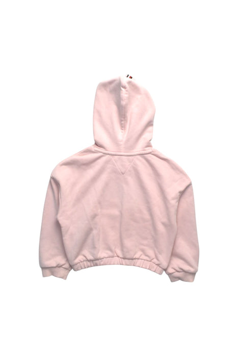 A Pink Hooded Sweatshirts from Tommy Hilfiger in size 4T for girl. (Back View)
