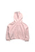 A Pink Hooded Sweatshirts from Tommy Hilfiger in size 4T for girl. (Back View)
