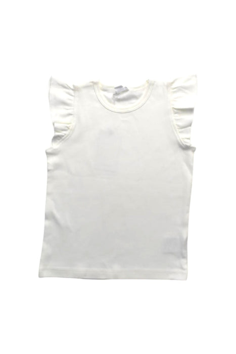 A White Sleeveless Tops from Jamie Kay in size 3T for girl. (Front View)