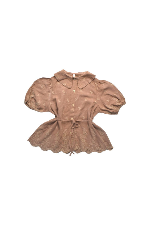A Peach Short Sleeve Shirts from Rylee + Cru in size 2T for girl. (Front View)