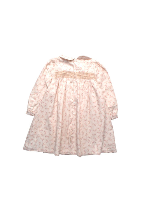 A Pink Long Sleeve Dresses from Wedoble in size 4T for girl. (Back View)