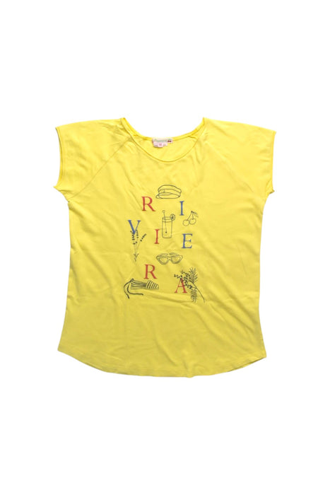 A Yellow Short Sleeve T Shirts from Bonpoint in size 12Y for girl. (Front View)