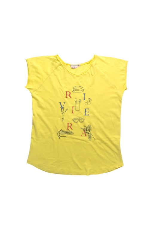 A Yellow Short Sleeve T Shirts from Bonpoint in size 12Y for girl. (Front View)
