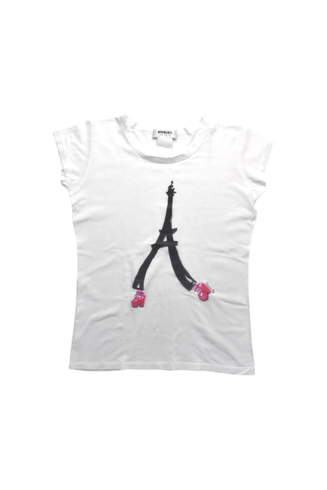 A White Short Sleeve T Shirts from Rykiel Enfant in size 12Y for girl. (Front View)