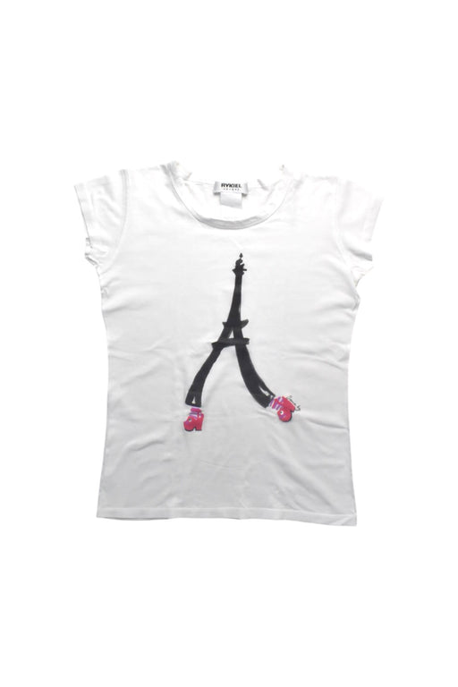 A White Short Sleeve T Shirts from Rykiel Enfant in size 12Y for girl. (Front View)