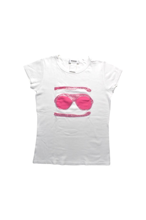 A White Short Sleeve T Shirts from Rykiel Enfant in size 12Y for girl. (Front View)