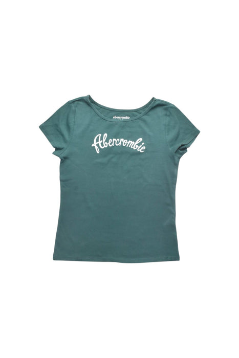 A Green Short Sleeve T Shirts from Abercrombie  in size 11Y for girl. (Front View)