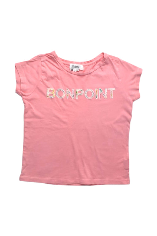A Pink Short Sleeve T Shirts from Bonpoint in size 6T for girl. (Front View)