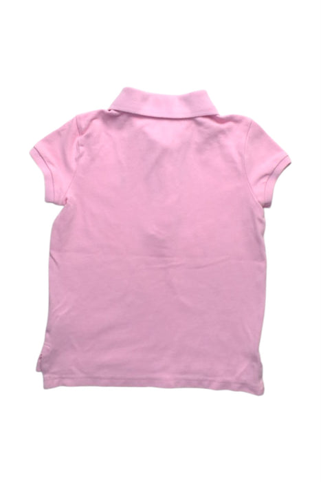 A Pink Short Sleeve Polos from Polo Ralph Lauren in size 6T for girl. (Back View)