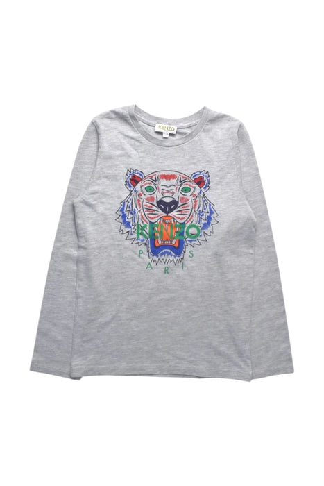 A Grey Long Sleeve T Shirts from Kenzo in size 8Y for boy. (Front View)
