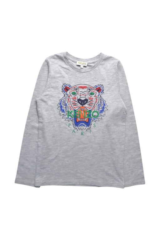 A Grey Long Sleeve T Shirts from Kenzo in size 8Y for boy. (Front View)