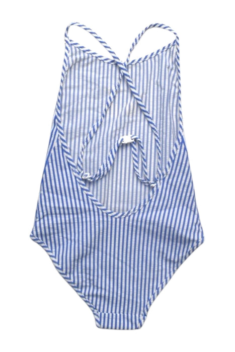 A Blue Swimsuits from Bonpoint in size 6T for girl. (Back View)
