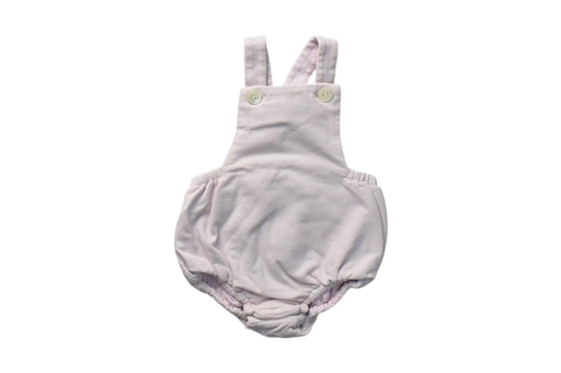 A Pink Overall Shorts from Jacadi in size 0-3M for girl. (Front View)