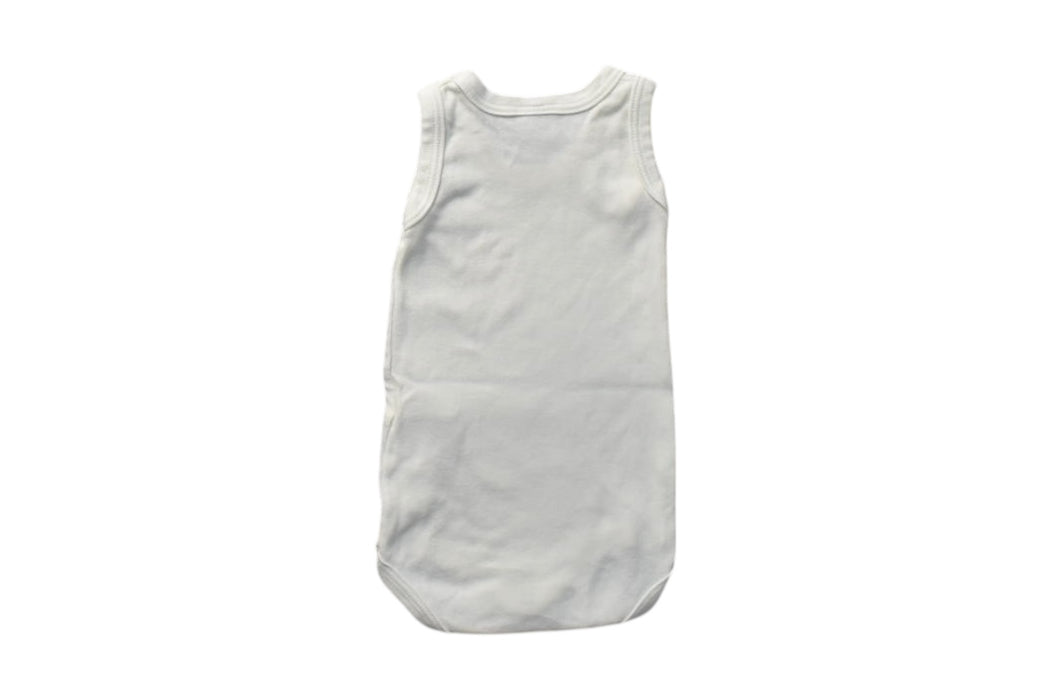 A White Sleeveless Bodysuits from Petit Bateau in size 0-3M for boy. (Back View)