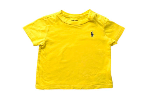 A Yellow Short Sleeve T Shirts from Ralph Lauren in size 6-12M for boy. (Front View)