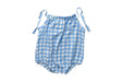 A Blue Sleeveless Rompers from Sam & Louloute in size 3-6M for girl. (Front View)