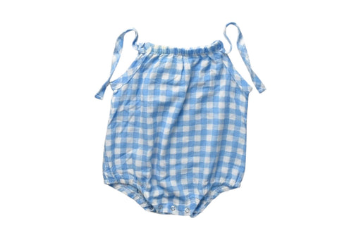 A Blue Sleeveless Rompers from Sam & Louloute in size 3-6M for girl. (Front View)