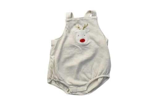 A Ivory Sleeveless Rompers from Seed in size 3-6M for boy. (Front View)