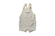 A Ivory Overall Shorts from Janie & Jack in size 6-12M for boy. (Front View)
