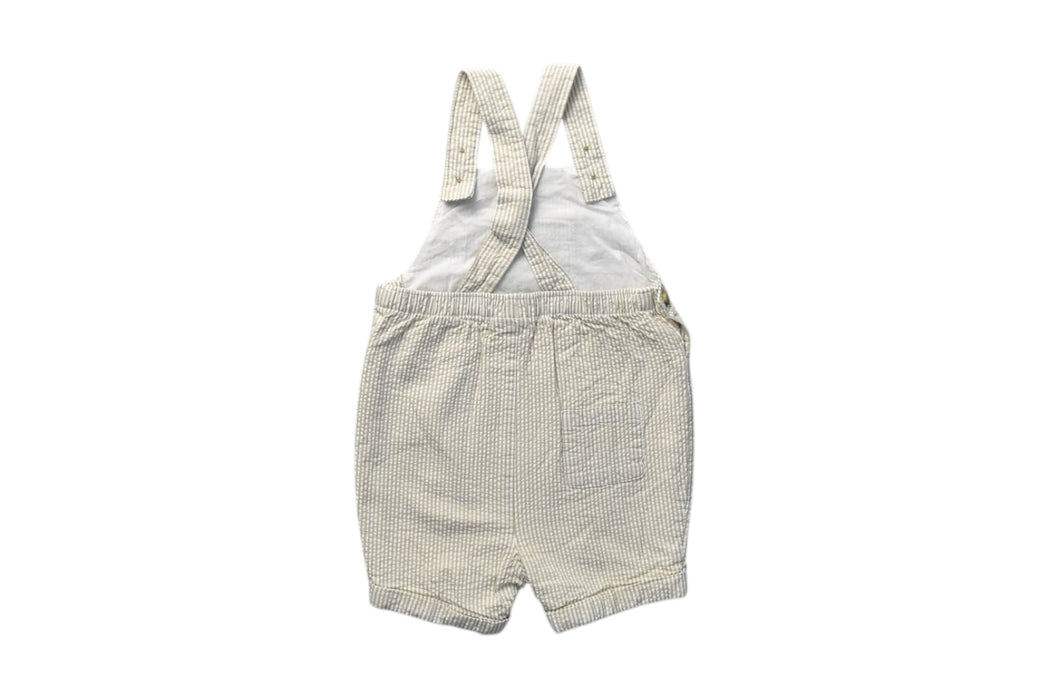 A Ivory Overall Shorts from Janie & Jack in size 6-12M for boy. (Back View)