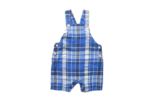 A Blue Overall Shorts from Joules in size 6-12M for boy. (Front View)