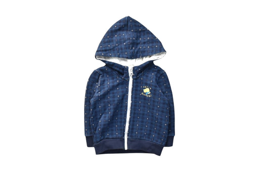 A Blue Hooded Sweatshirts from Petit Bateau in size 6-12M for boy. (Front View)