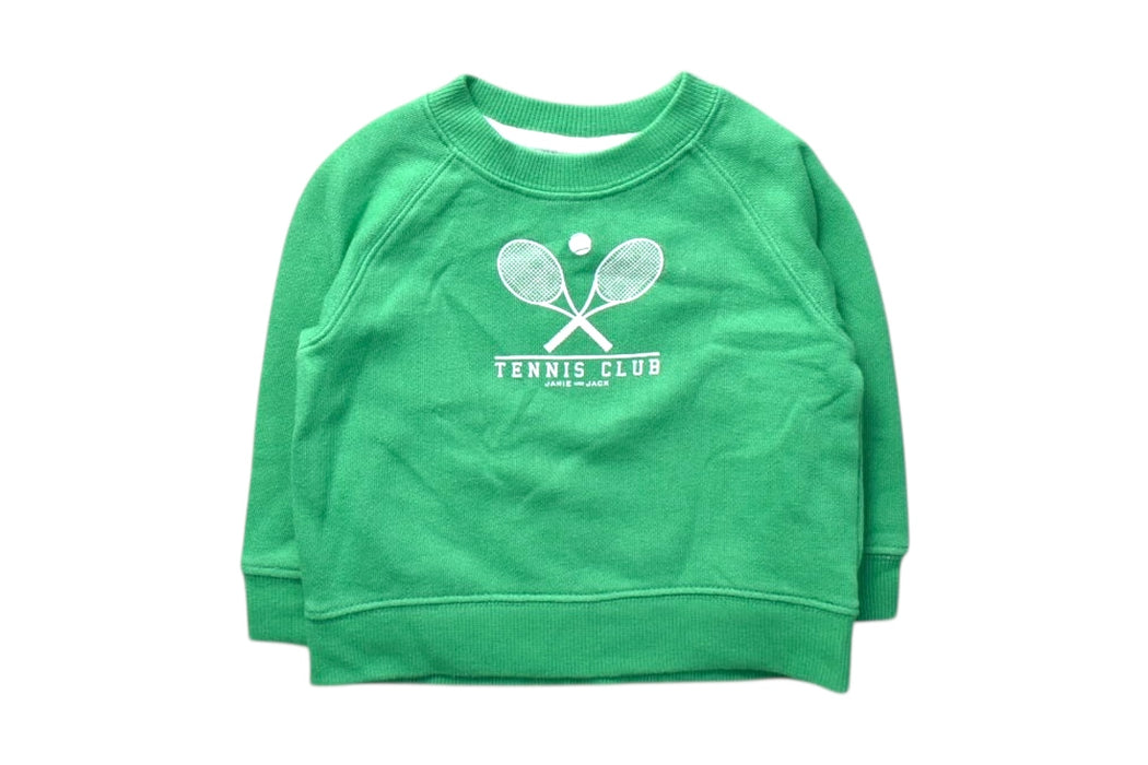A Green Crewneck Sweatshirts from Janie & Jack in size 6-12M for boy. (Front View)