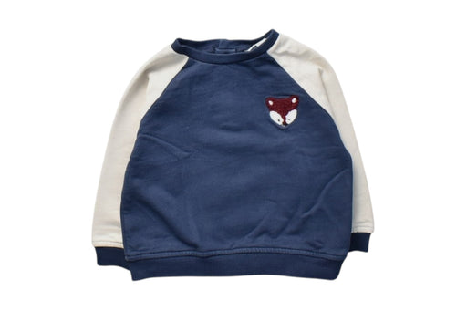 A Navy Crewneck Sweatshirts from Mori in size 6-12M for boy. (Front View)