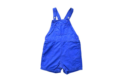 A Blue Overall Shorts from Petit Bateau in size 6-12M for boy. (Front View)