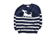 A Navy Knit Sweaters from Petit Bateau in size 3-6M for boy. (Front View)