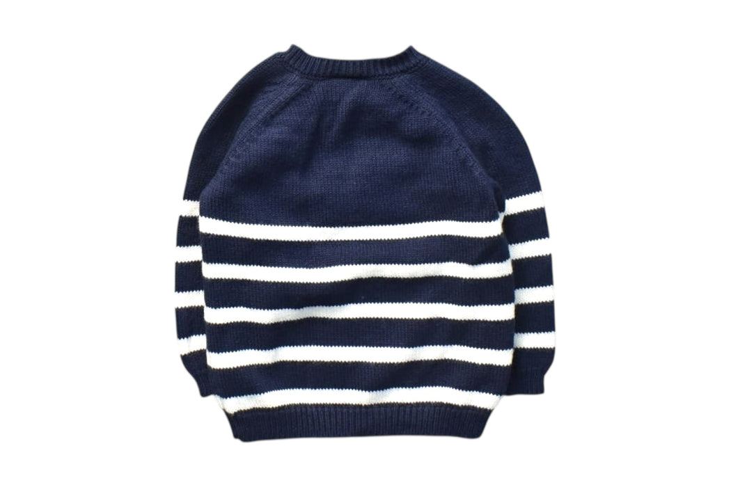 A Navy Knit Sweaters from Petit Bateau in size 3-6M for boy. (Back View)