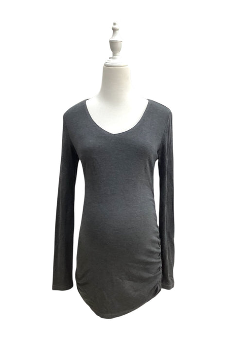 A Grey Long Sleeve Tops from Mayarya in size Maternity-S for maternity. (Front View)