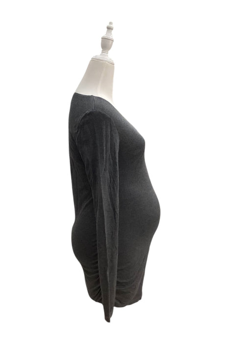A Grey Long Sleeve Tops from Mayarya in size Maternity-S for maternity. (Back View)