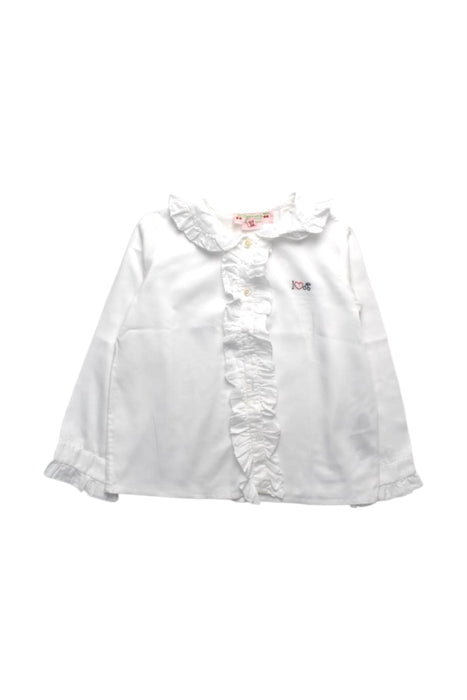 A White Long Sleeve Shirts from Bonpoint in size 4T for girl. (Front View)