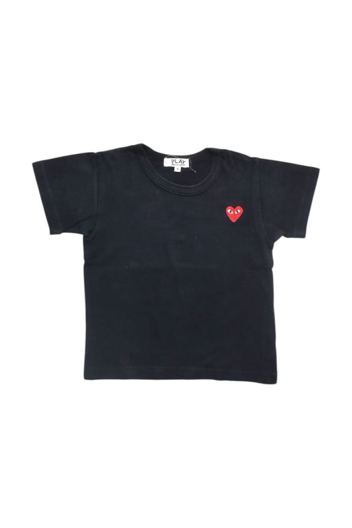 A Black Short Sleeve T Shirts from Commes des Garçons in size 4T for girl. (Front View)