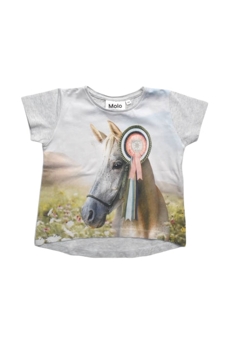 A Multicolour Short Sleeve T Shirts from Molo in size 4T for girl. (Front View)