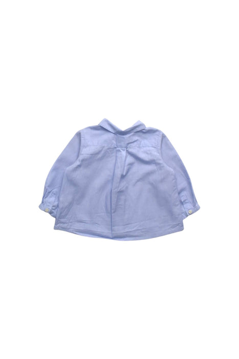 A Blue Long Sleeve Shirts from Bonpoint in size 3-6M for girl. (Back View)