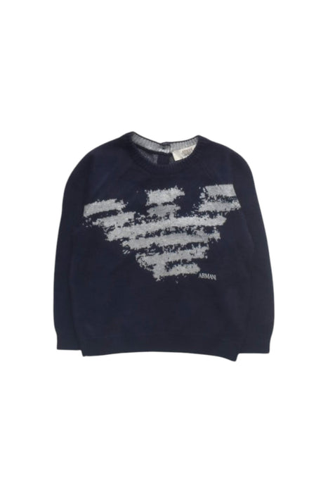 A Navy Crewneck Sweatshirts from Armani Baby in size 6-12M for boy. (Front View)