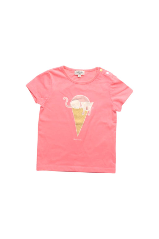 A Pink Short Sleeve T Shirts from Paul Smith in size 3T for girl. (Front View)