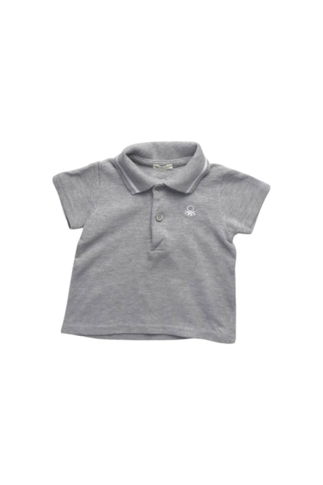 A Grey Short Sleeve Polos from United Colors Of Benetton in size 3-6M for boy. (Front View)