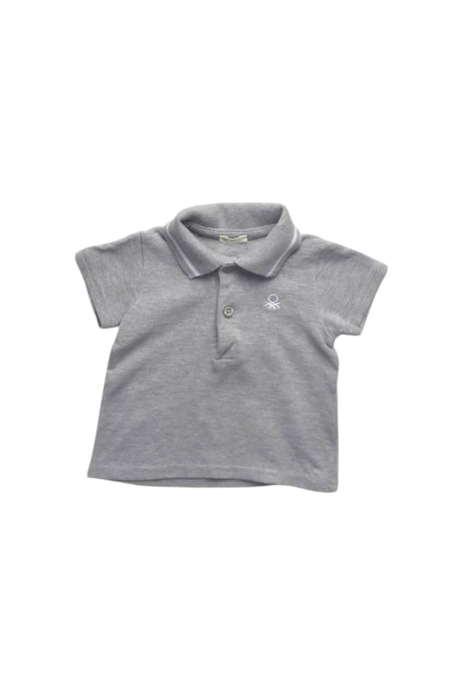 A Grey Short Sleeve Polos from United Colors Of Benetton in size 3-6M for boy. (Front View)