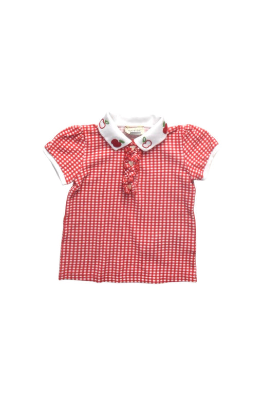 A Red Short Sleeve Tops from Gucci in size 18-24M for girl. (Front View)