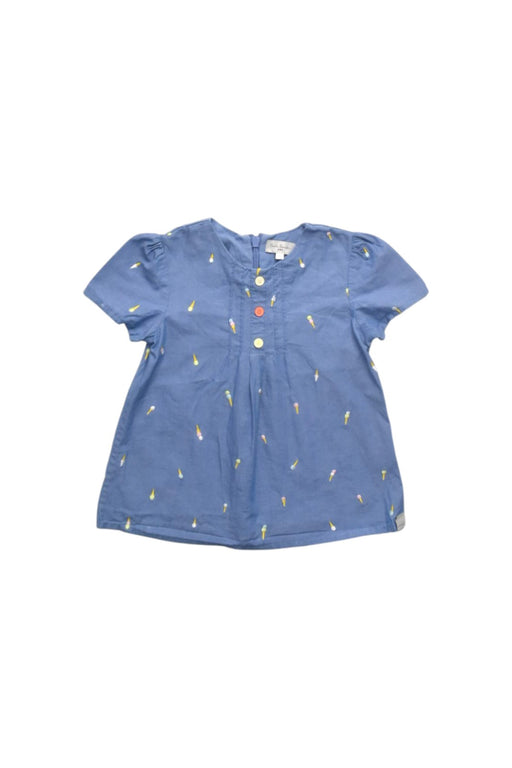 A Blue Short Sleeve Shirts from Paul Smith in size 3T for girl. (Front View)