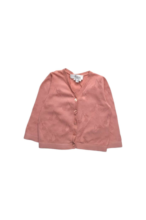 A Pink Cardigans from Bonpoint in size 6-12M for girl. (Front View)