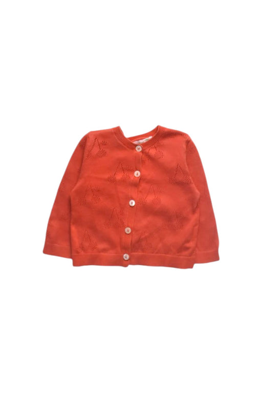 A Red Cardigans from Bonpoint in size 3-6M for girl. (Front View)